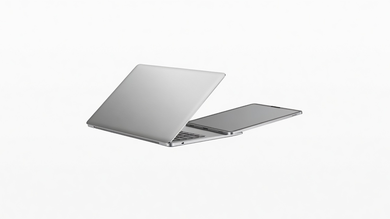 Sleek new iPad Pro and MacBook Pro devices displayed on a minimalist desk